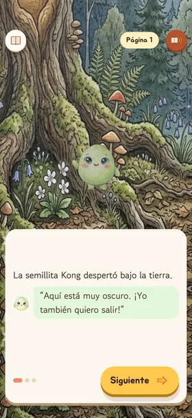 La primera página de «Kong, la semillita valiente»